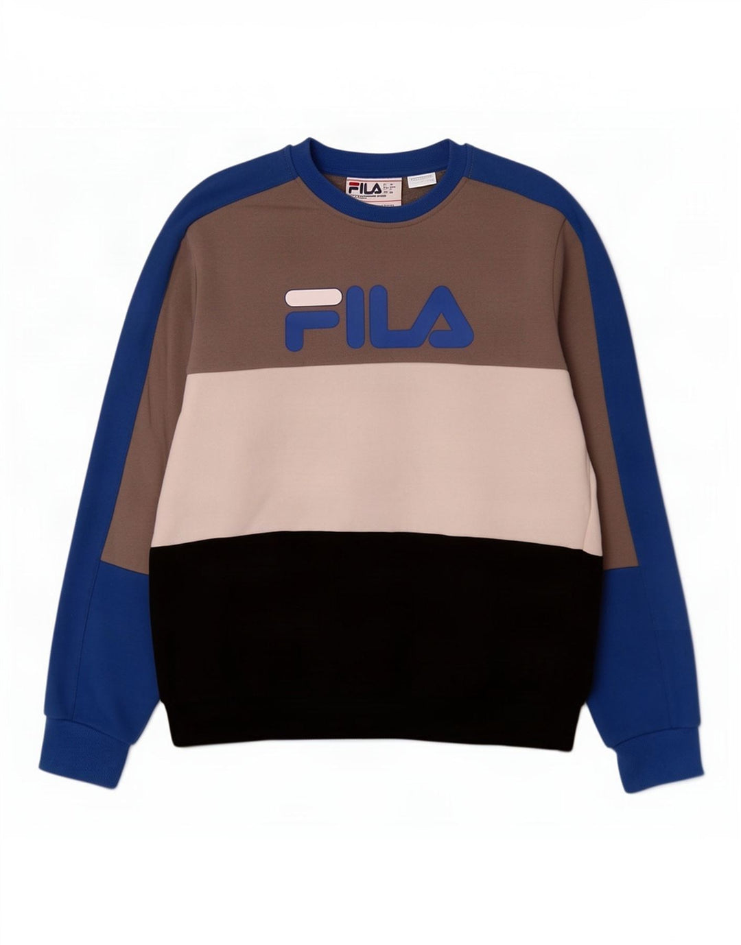 Fila Herre grafisk sweatshirt Jumper Lille flerfarvet Colourblock Bomuld