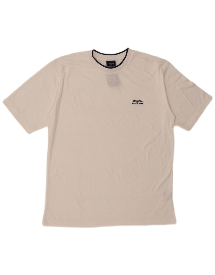 Umbro Herre T-Shirt Top Stor Hvid Polyester