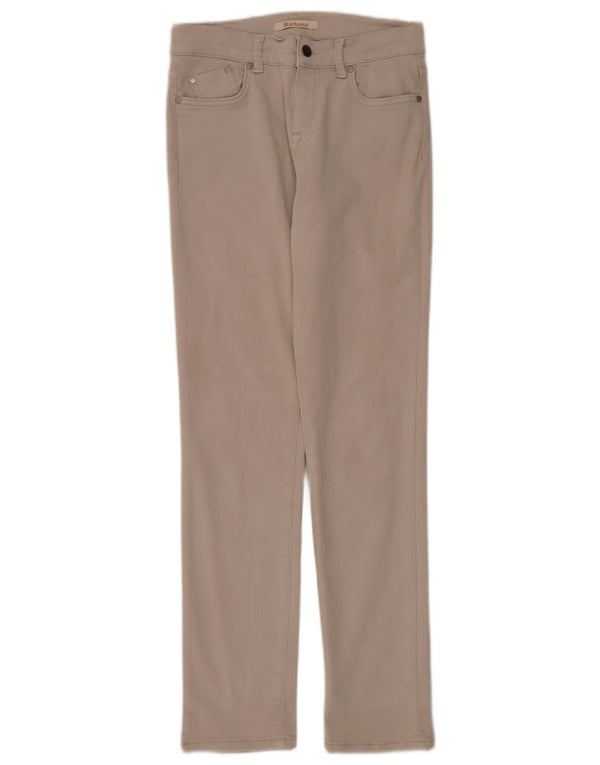 Barbour Womens Slim Jeans UK 10 Small W28 L30 Beige Cotton