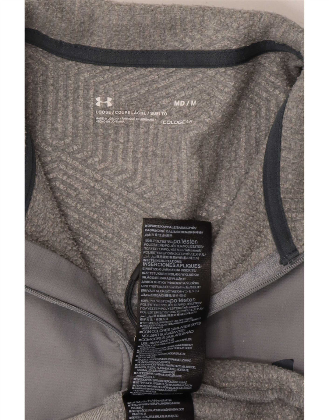 Under Armour Herre Cold Gear Zip Neck Pullover Træningsdragt Top Medium Grey