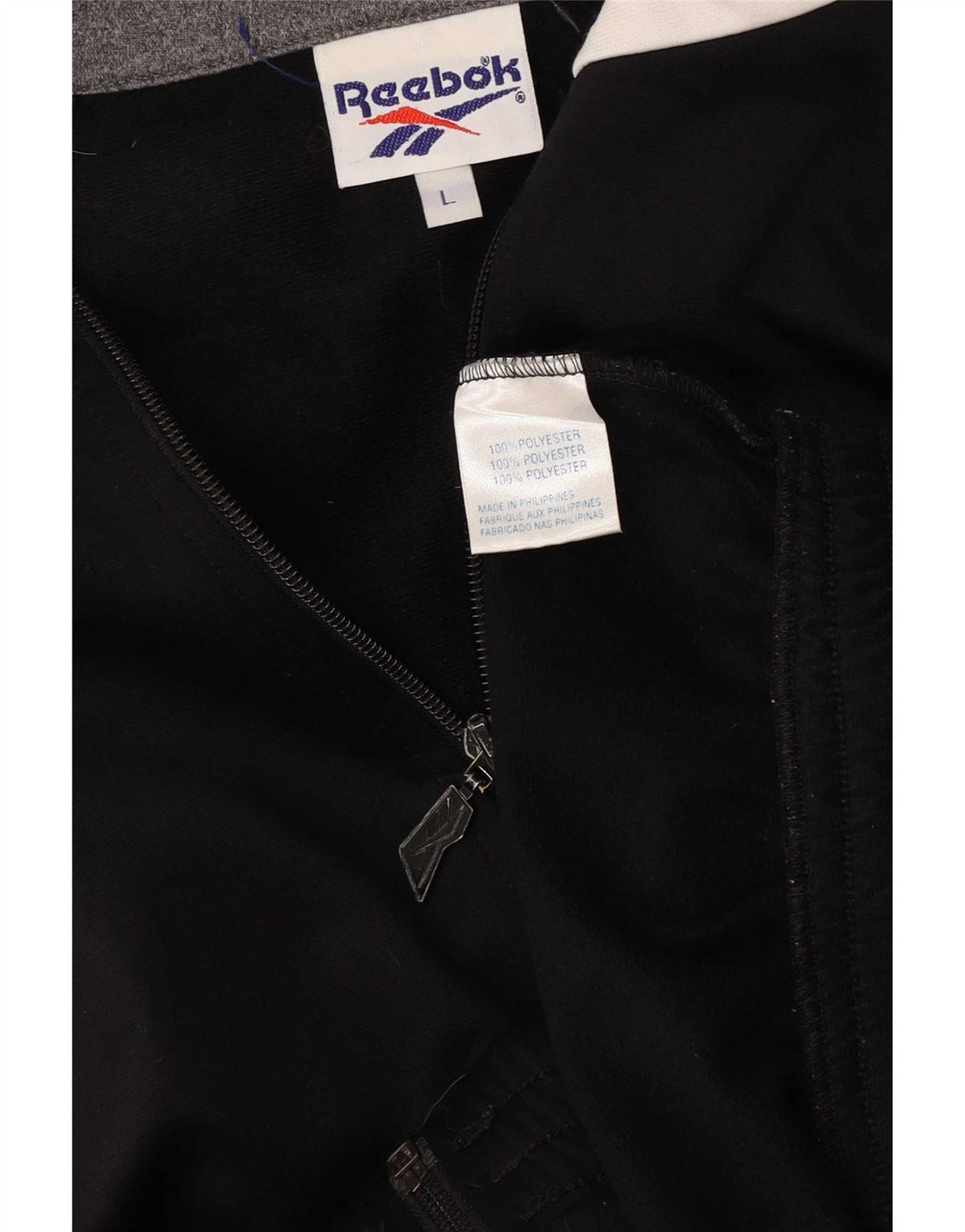 Reebok Grafisk træningsdragt jakke til mænd Large Black Colourblock Polyester