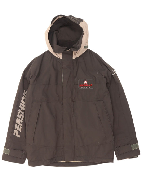 Murphy & Nye Mens Loose Fit Graphic Windbreaker Jacket UK 36 Small Black