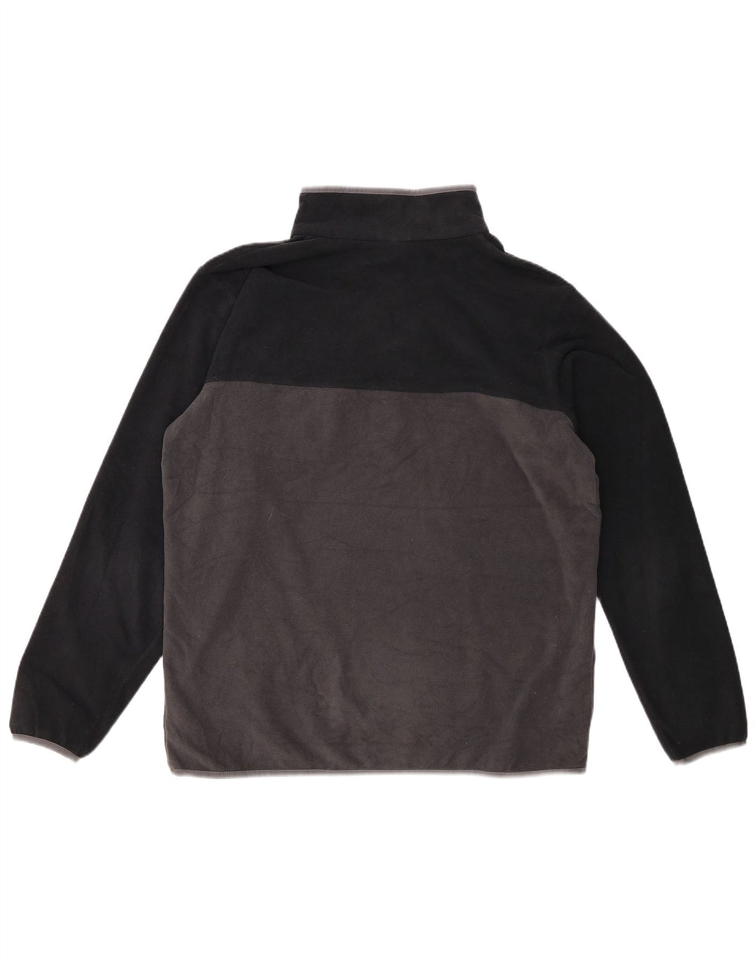 Columbia Herre Button Neck Fleece Jumper Stor Grå Colourblock Polyester