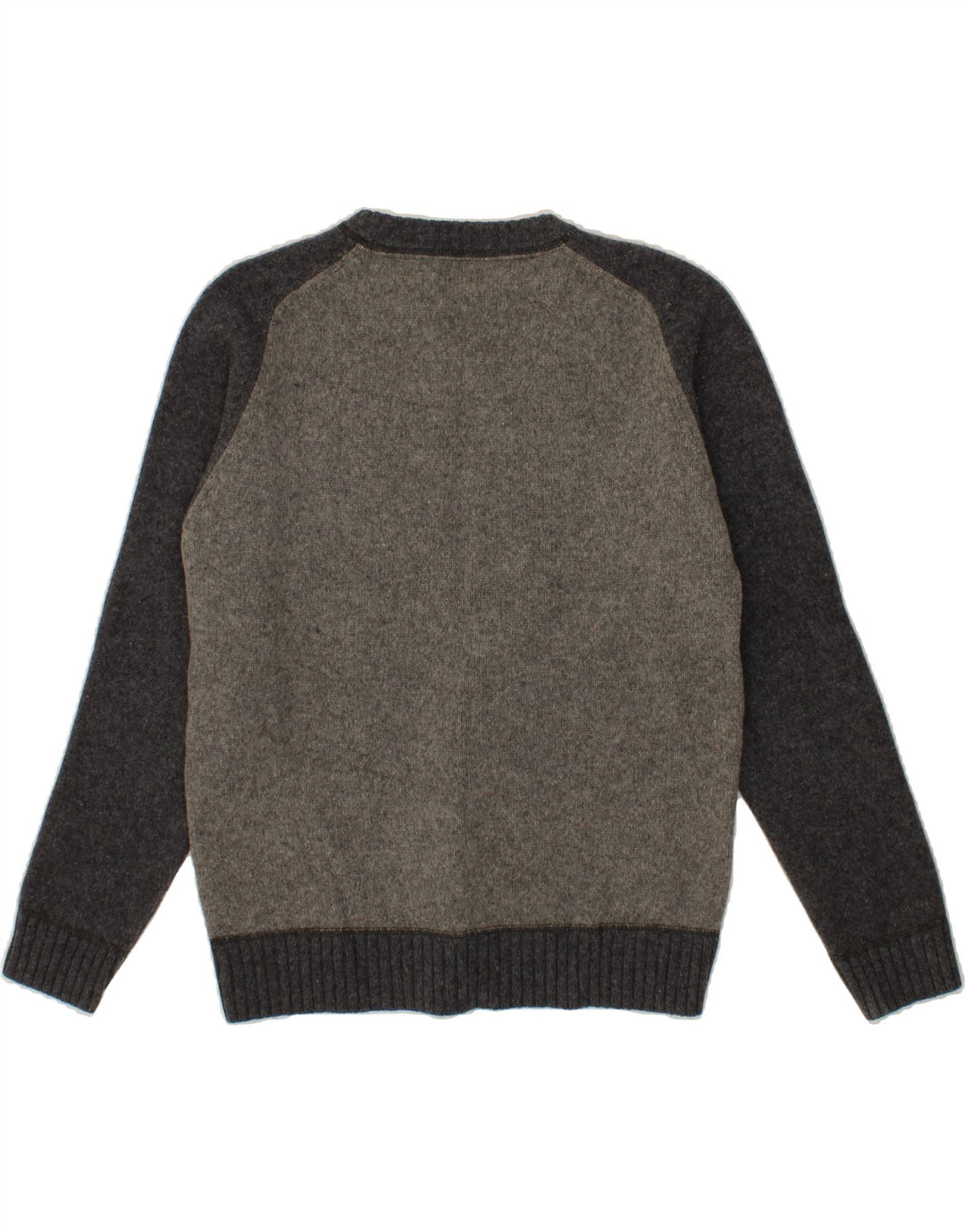 LEVI'S Herre sweater med rund hals, stor grå farveblok lammeuld