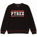 Pyrex grafisk sweatshirt til mænd Medium Sort Bomuld