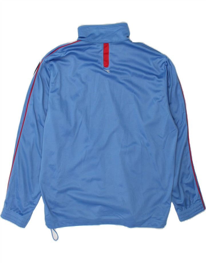 DIADORA Mens Tracksuit Top Jacket UK 42 XL Blue Colourblock Polyester Vintage Diadora and Second-Hand Diadora from Messina Hembry 