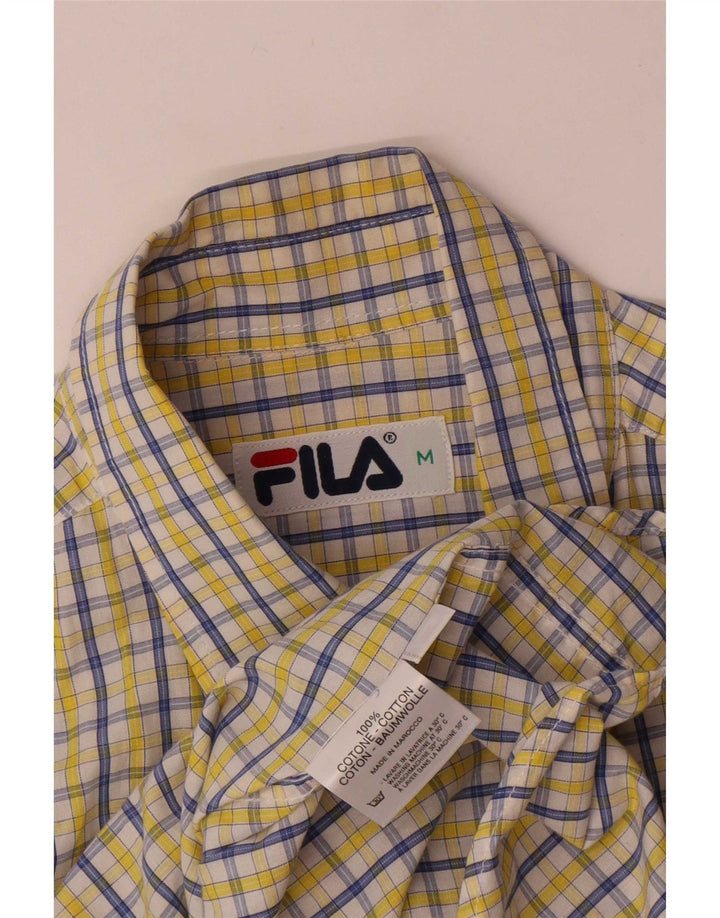 Fila Herre kortærmet skjorte medium gul ternet bomuld