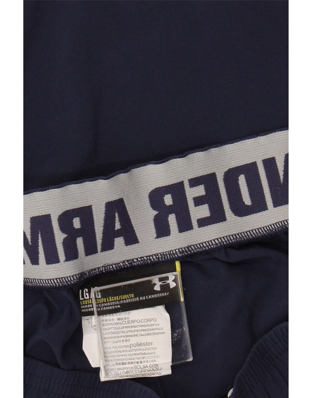 Under Armour Herre grafiske sportsshorts store marineblå polyester