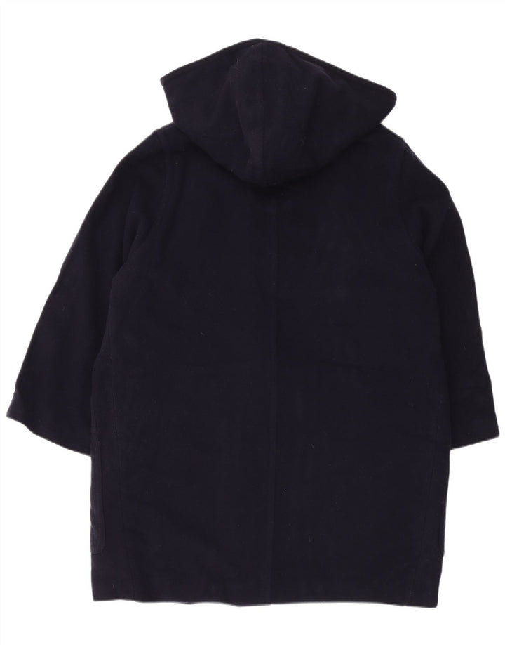 LAURA ASHLEY Dame Oversized Hooded Duffel Coat UK 14 Large Navy Blue