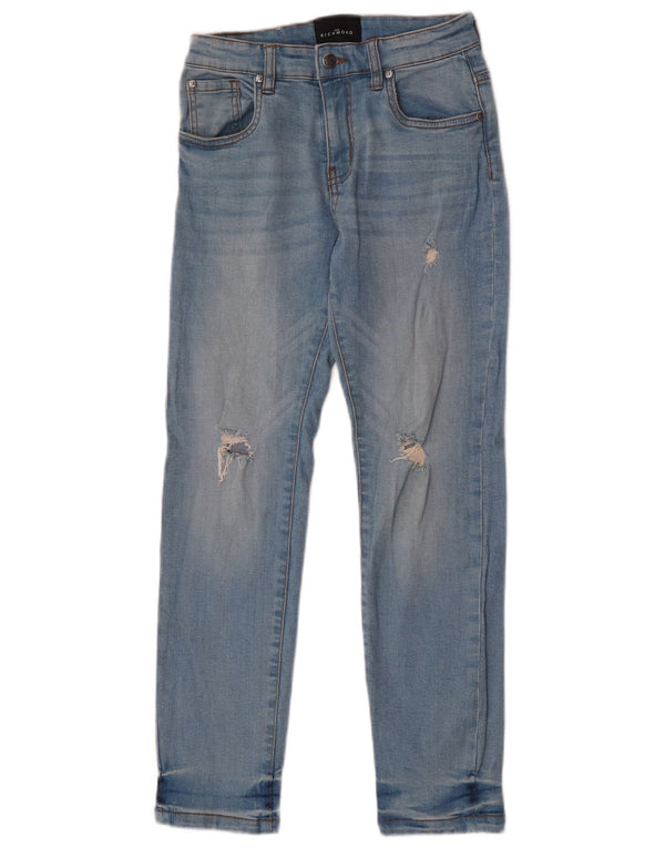 Richmond Girls Graphic Distressed Slim Jeans 9-10 år W24 L25 Blå