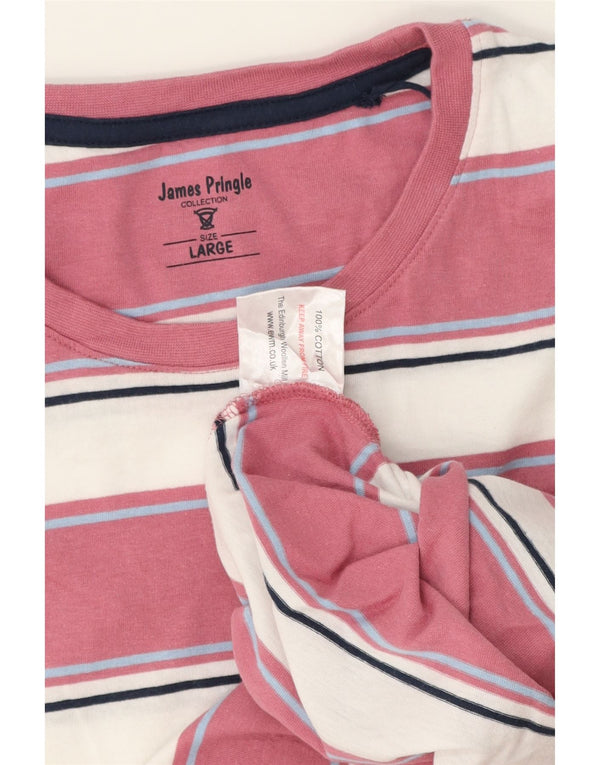 Crew Clothing Herre T-Shirt Top 2XL Hvidstribet bomuld