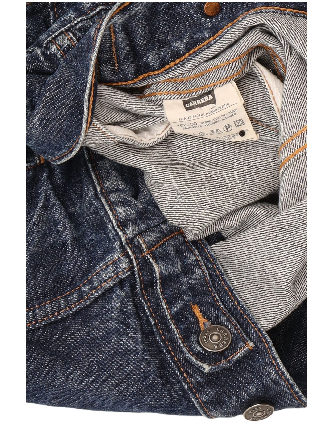 Carrera Herre denimjakke UK 42 XL Navy Blue Bomuld
