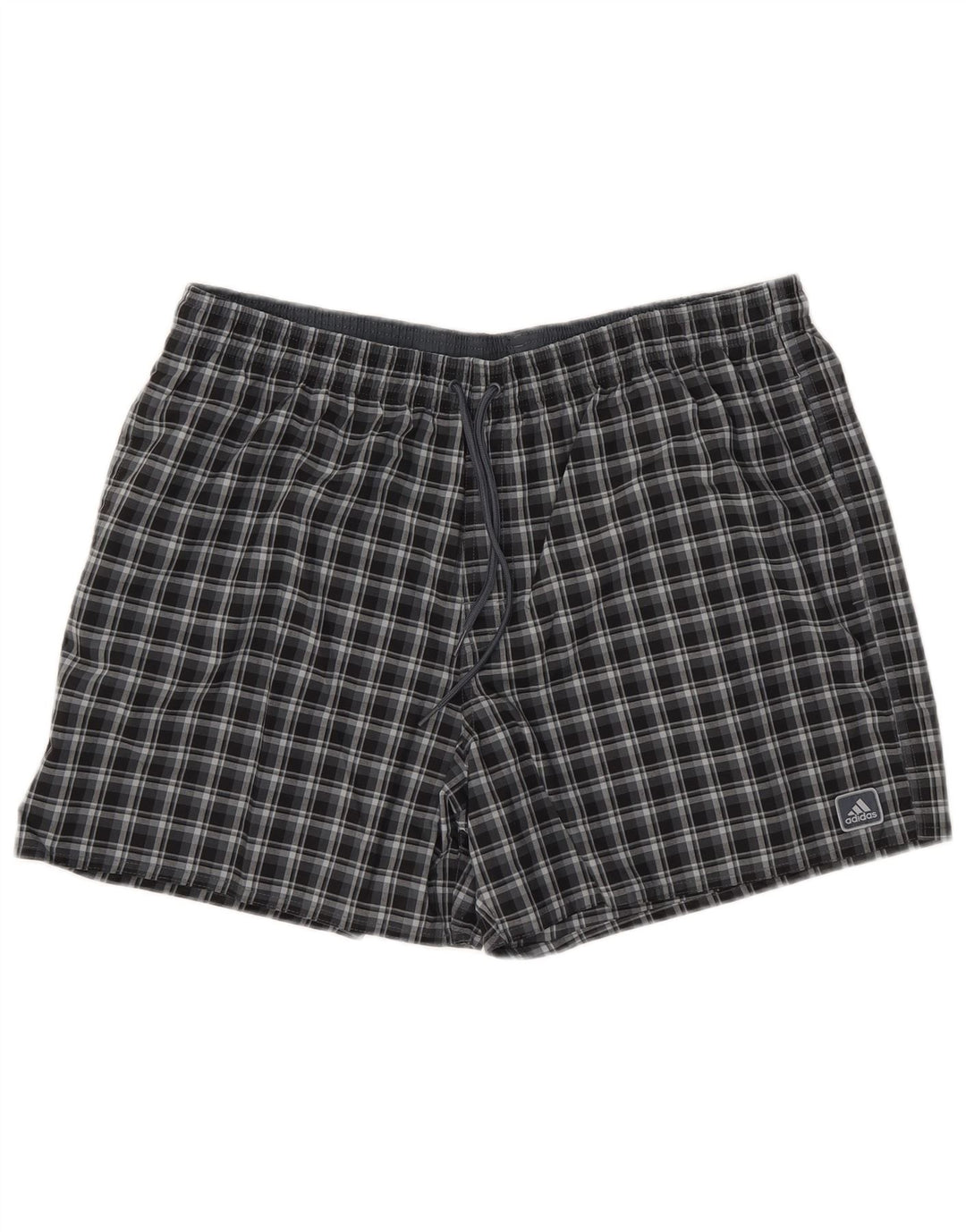Adidas badeshorts til mænd XL marineblå ternet polyester