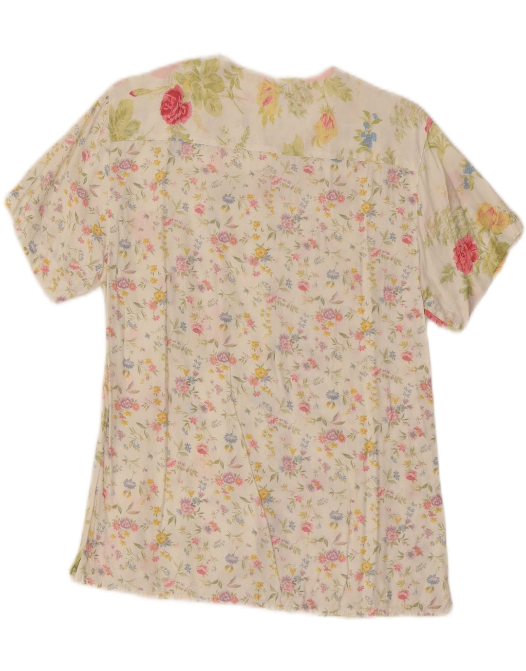 EMMANUEL SCHVILI Womens Shirt Blouse IT 46 Large Multicoloured Floral Vintage Emmanuel Schvili and Second-Hand Emmanuel Schvili from Messina Hembry 