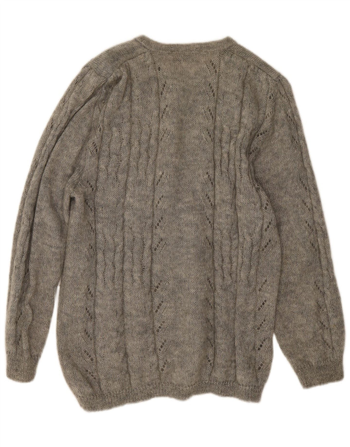 Vintage dame cardigan sweater UK 14 Medium Grey