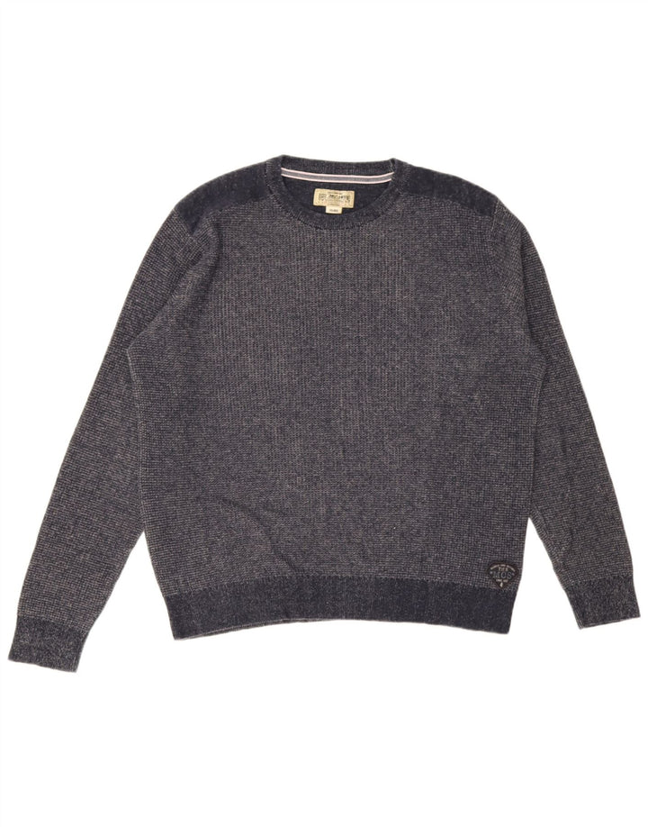Marlboro Classics Herre Crew Neck Jumper Sweater 2XL Navy Blue