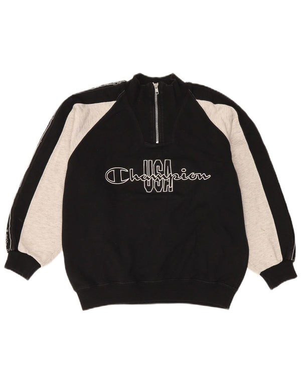 Champion Boys Grafisk Sweatshirt Jumper 9-10 år Medium Sort Colourblock