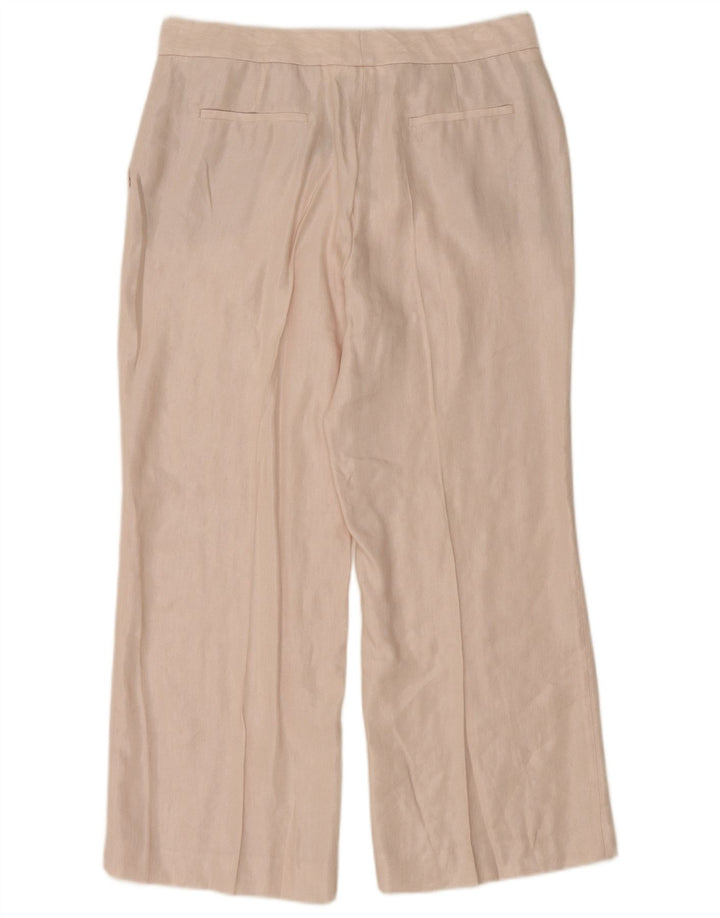 Massimo Dutti Womens Regular Cropped Trousers EU 42 Large W32 L26 Pink