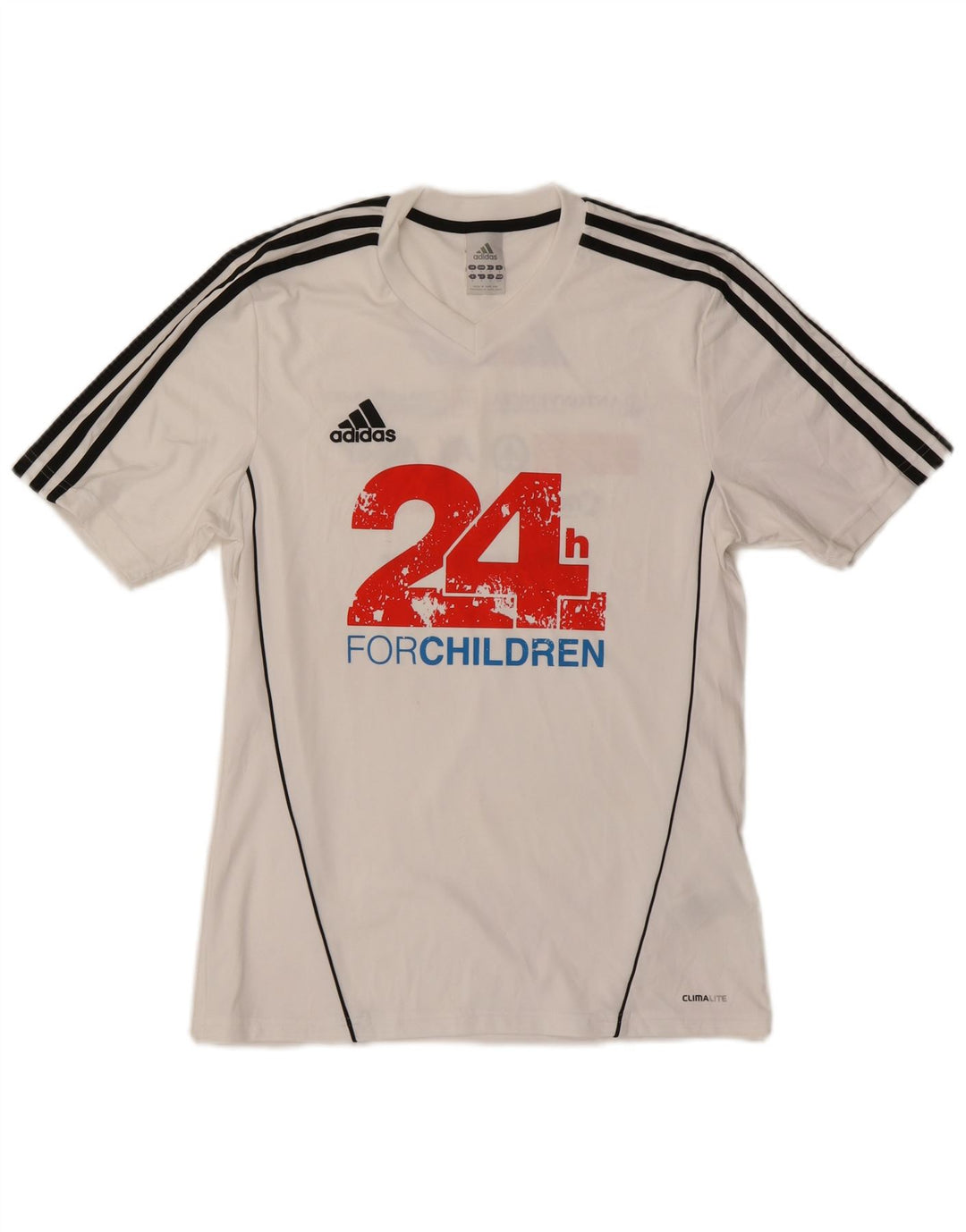 ADIDAS Herre Climalite grafisk T-shirt Top Lille hvid polyester