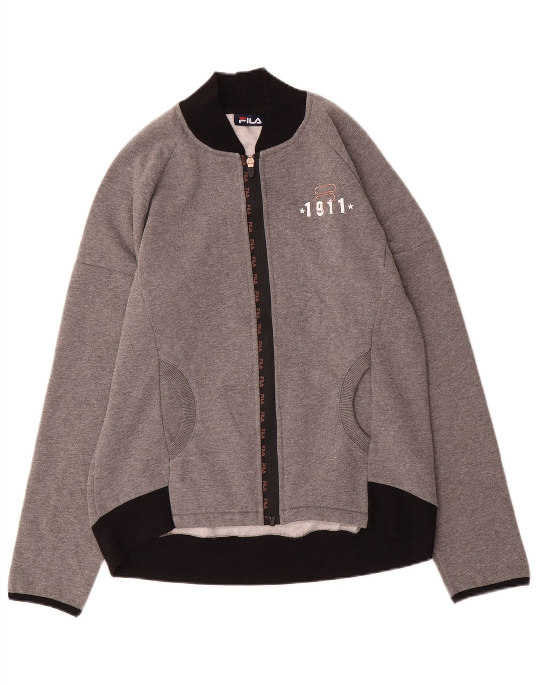 Fila Womens Regular Fit træningsdragt Topjakke UK 18 XL Grå Colourblock