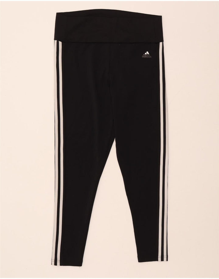 ADIDAS Aeroready Leggings til kvinder UK 16/18 Large Black Polyester