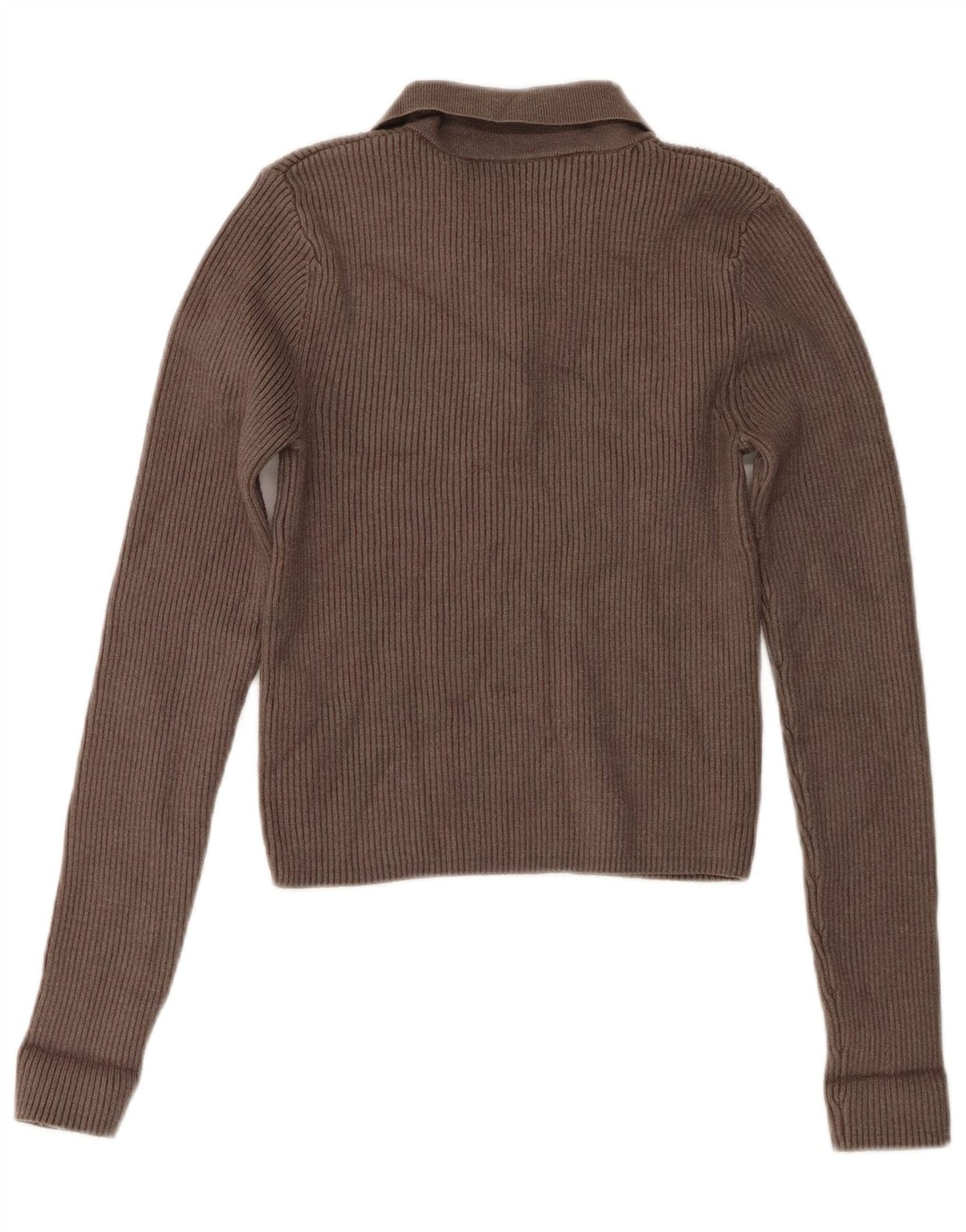 Zara Dame Polo Neck Jumper Sweater UK 12 Medium Grey Viscose