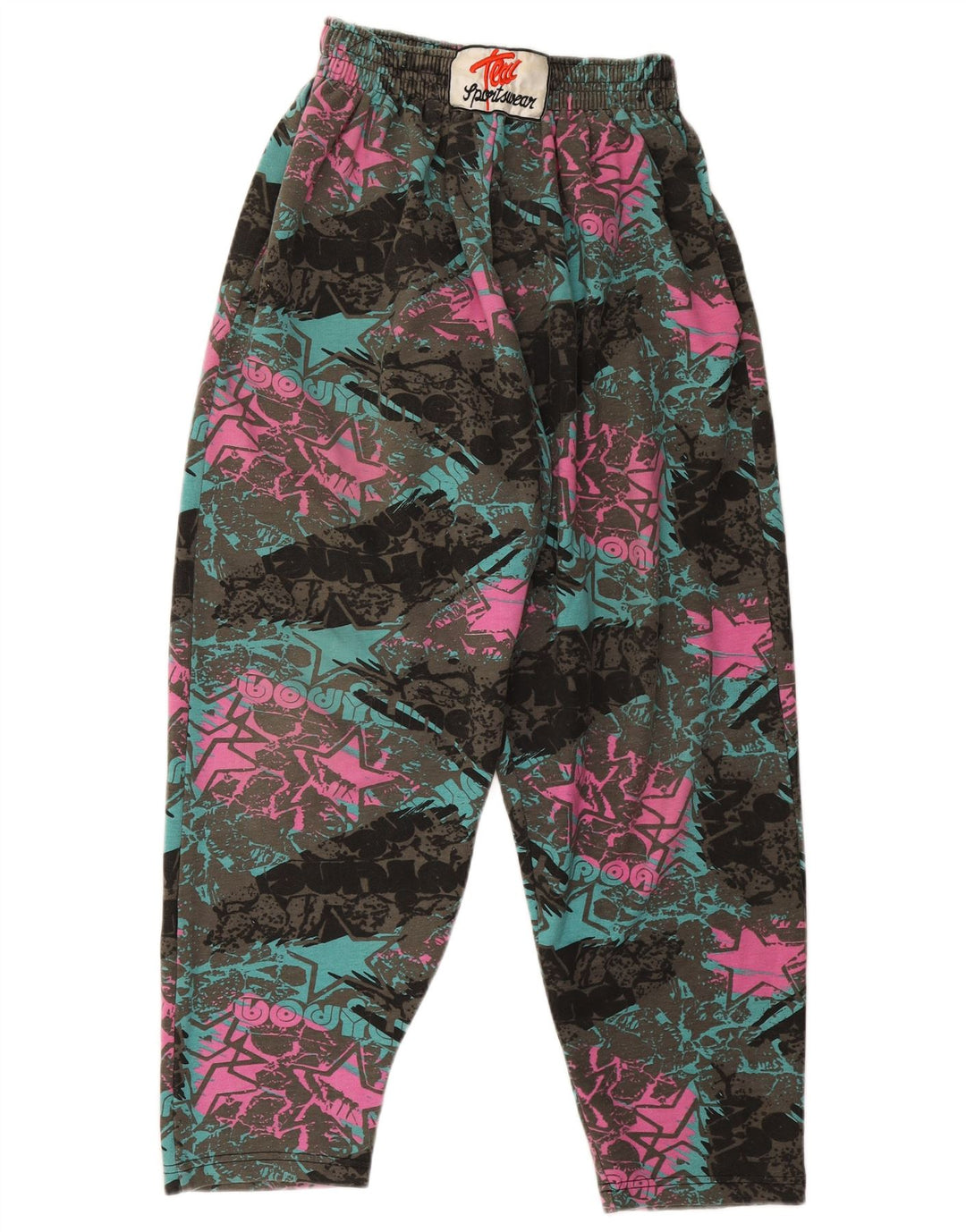 Vintage træningsdragt bukser til kvinder UK 16 Large Multicolored Retro