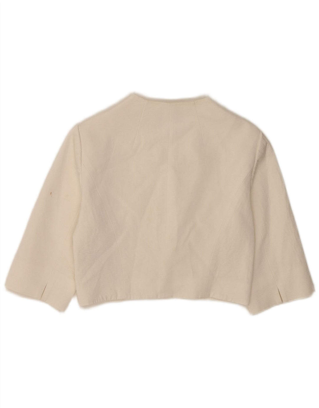 Coast Womens 3/4-ærmet åben Bolero-jakke UK 12 Medium White Viscose