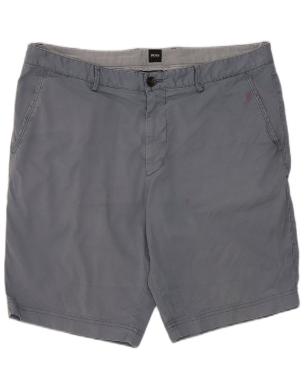 Hugo Boss Herre Chino Shorts IT 50 Large W34 Blue Cotton