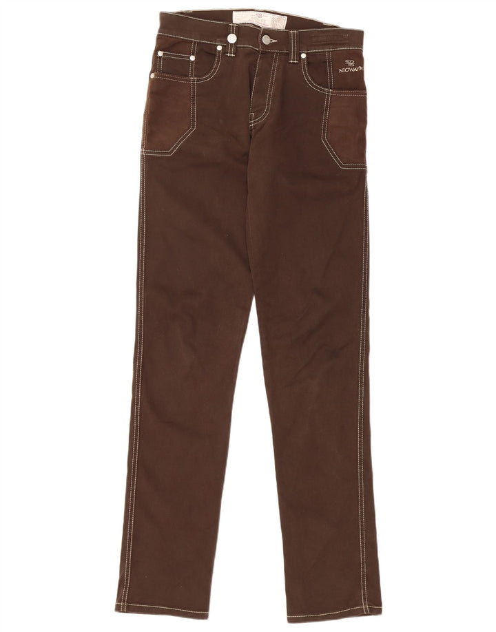 Nicwave Dame Slim Jeans IT 44 Medium W30 L34 Brun Bomuld