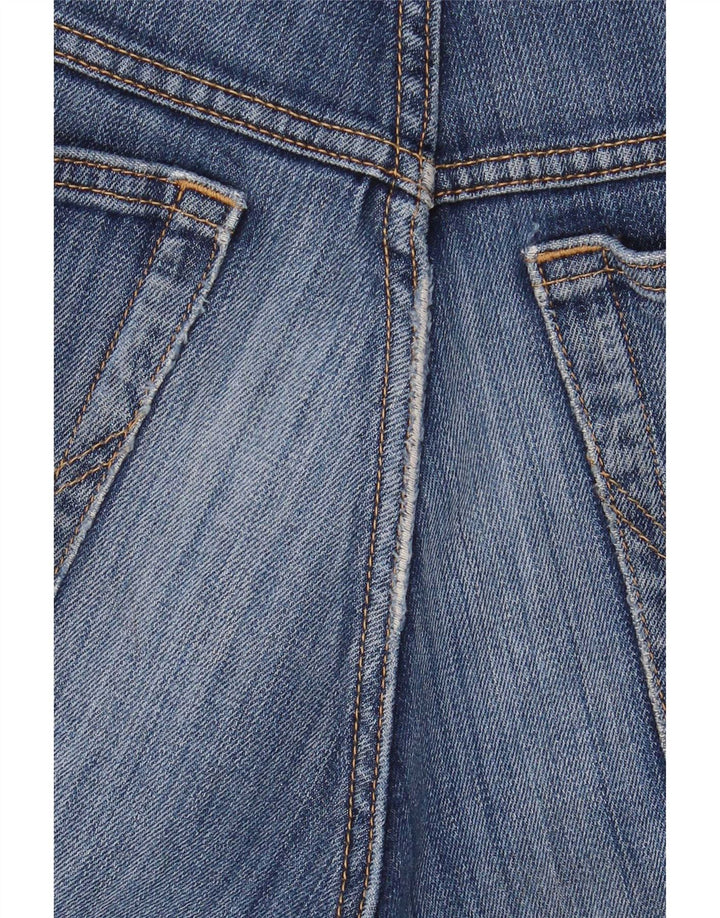 Wrangler Dame Texas Stretch Distressed Straight Jeans W32 L32 Blå Bomuld
