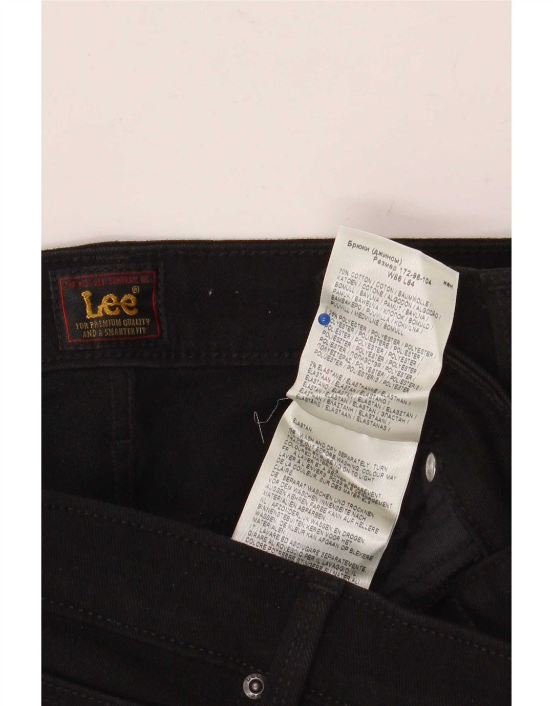 Lee Dame Marion Straight Jeans W34 L33 Sort Bomuld