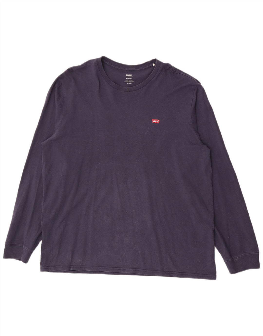 Levi's Herre Standard Fit Top Langærmet XL Marineblå Bomuld