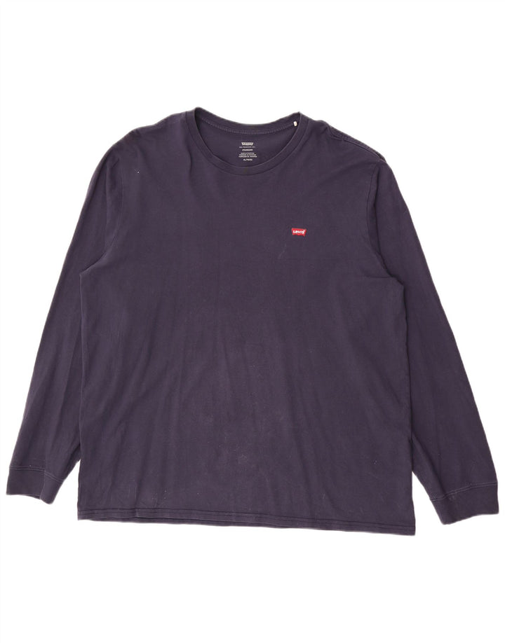Levi's Herre Standard Fit Top Langærmet XL Marineblå Bomuld