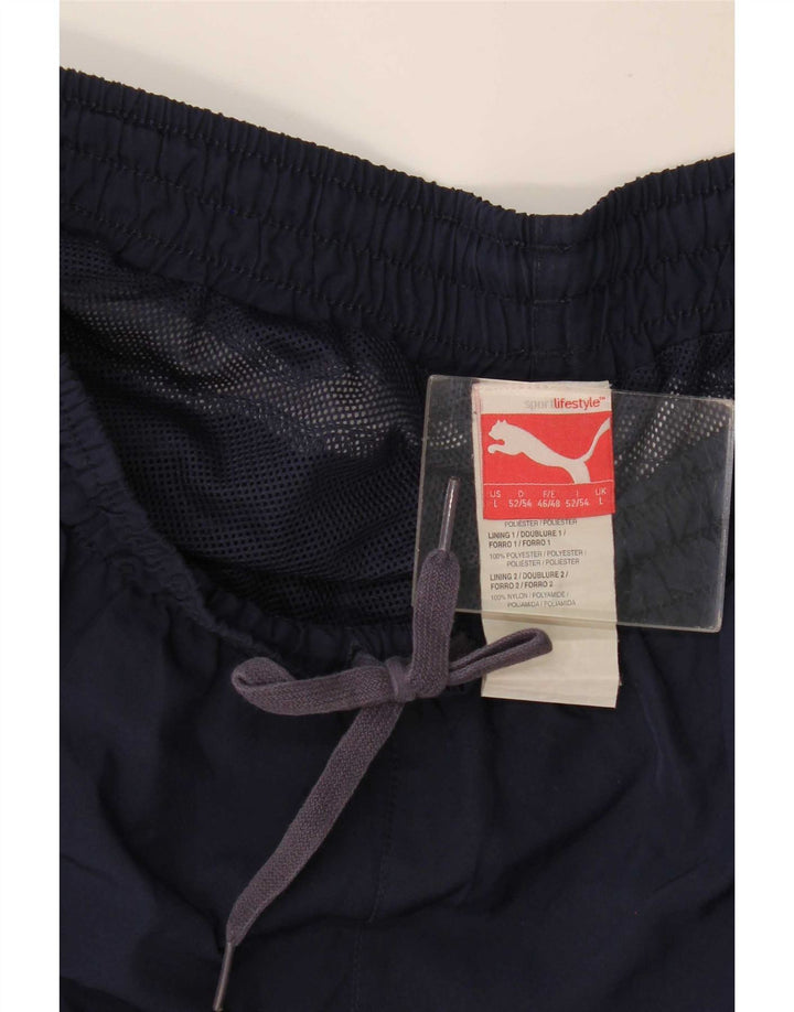 Puma Herre grafisk træningsdragt Bukser Large Navy Blue Polyester
