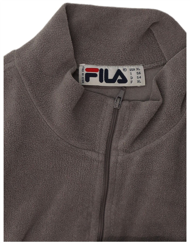 FILA Fleecetrøje med lynlås til mænd XL Grå