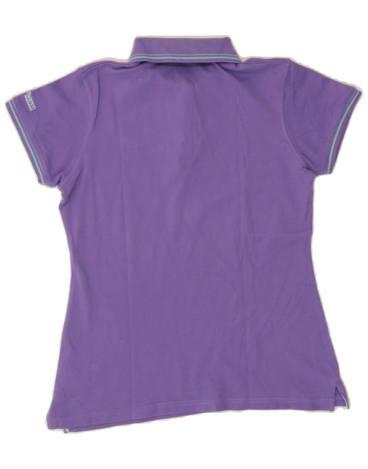 CESARE PACIOTTI Womens Polo Shirt UK 12 Medium Purple Cotton Vintage Cesare Paciotti and Second-Hand Cesare Paciotti from Messina Hembry 