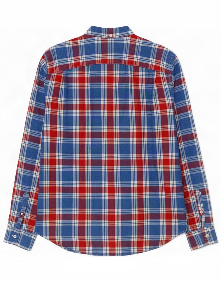 Gap Mens Shirt Large Blue Plaid Cotton