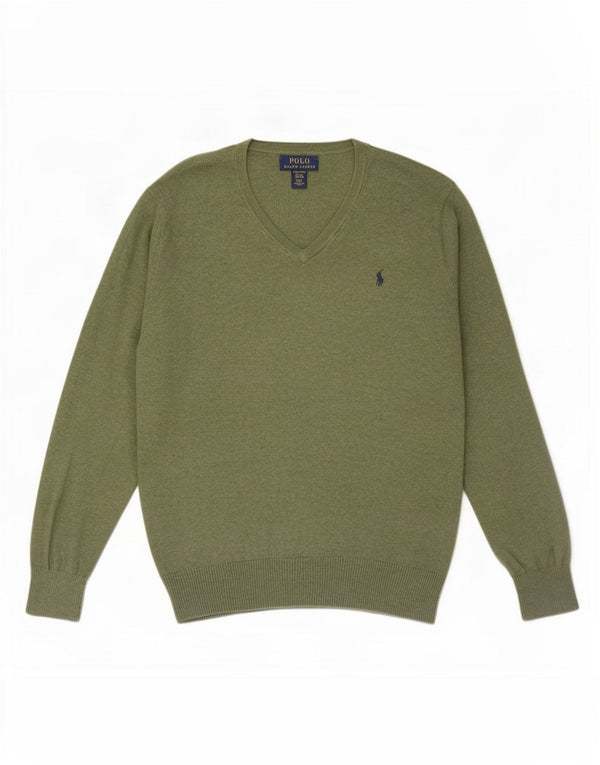 Polo Ralph Lauren Drenge V-hals sweater 15-16 år XL Grøn
