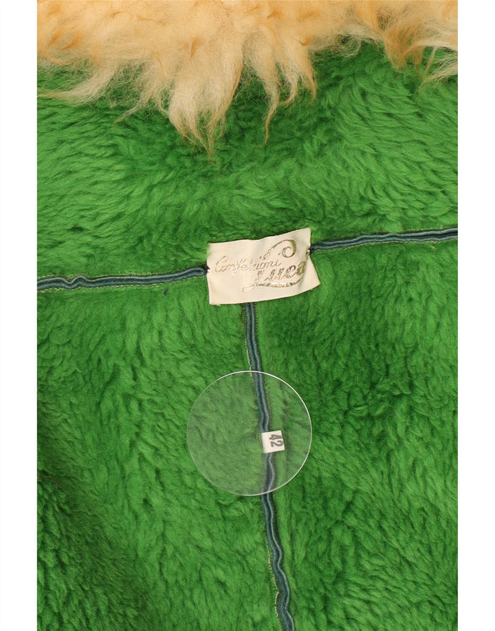 Vintage Dame Shearling Coat IT 42 Medium Green