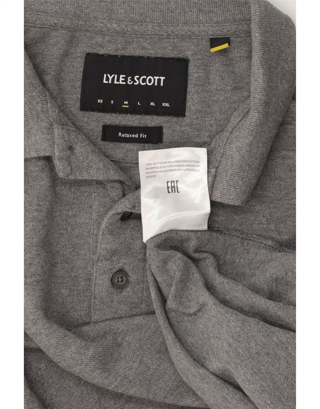 Lyle & Scott Herre afslappet pasform poloskjorte mellemgrå Colourblock Bomuld