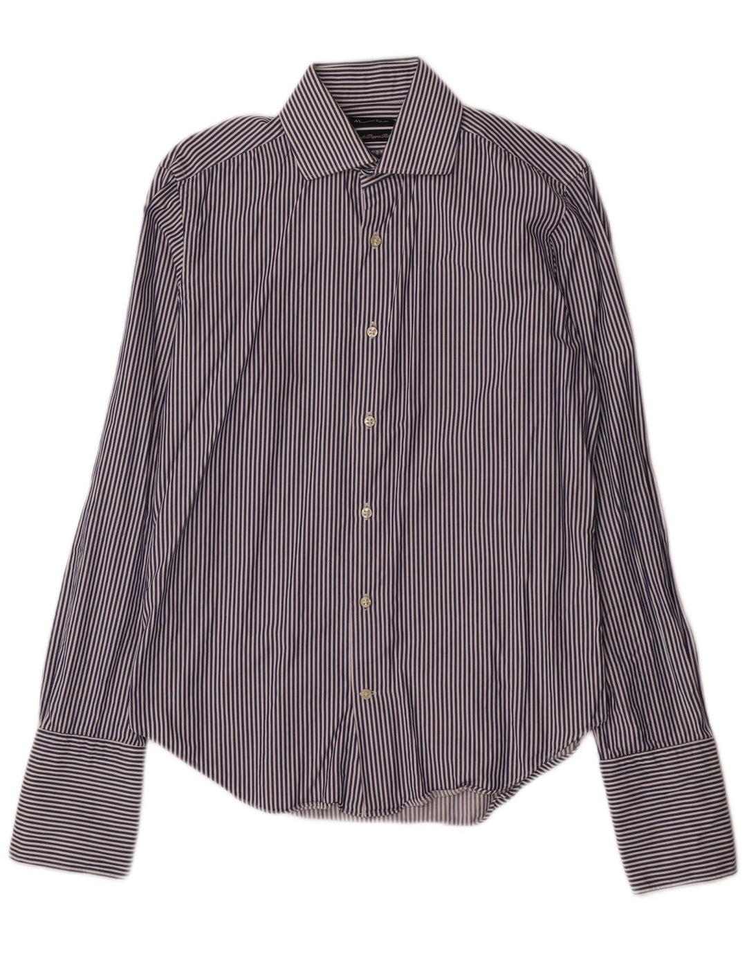 Massimo Dutti Herre formel skjorte str. 39 15 1/2 Mellem marineblå stribet