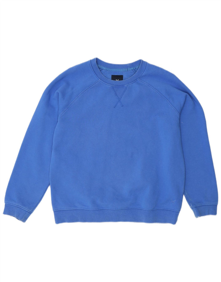 Crew Clothing Dame Sweatshirt Jumper UK 14 Medium Blue Bomuld