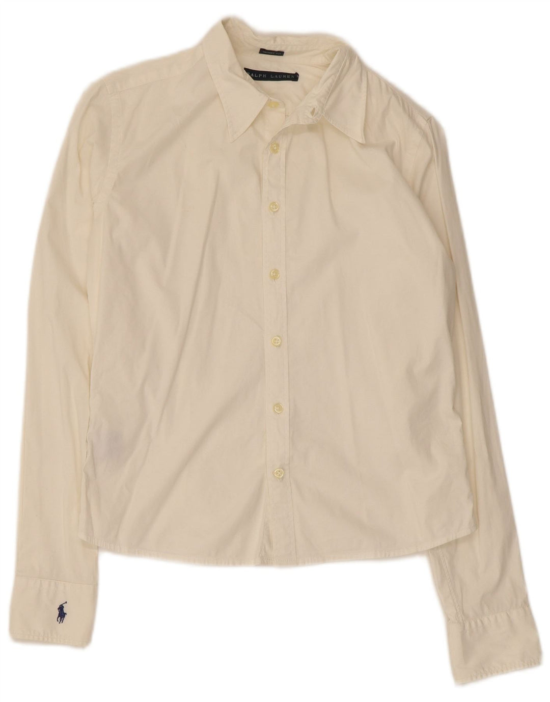 Ralph Lauren Dame Skinny Shirt US 8 Medium Off White