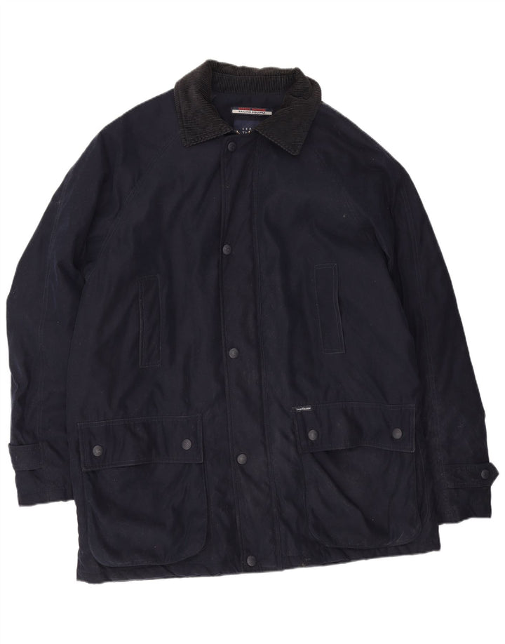 Sergio Tacchini Herre Utility Jacket UK 42 XL Navy Blue Polyester