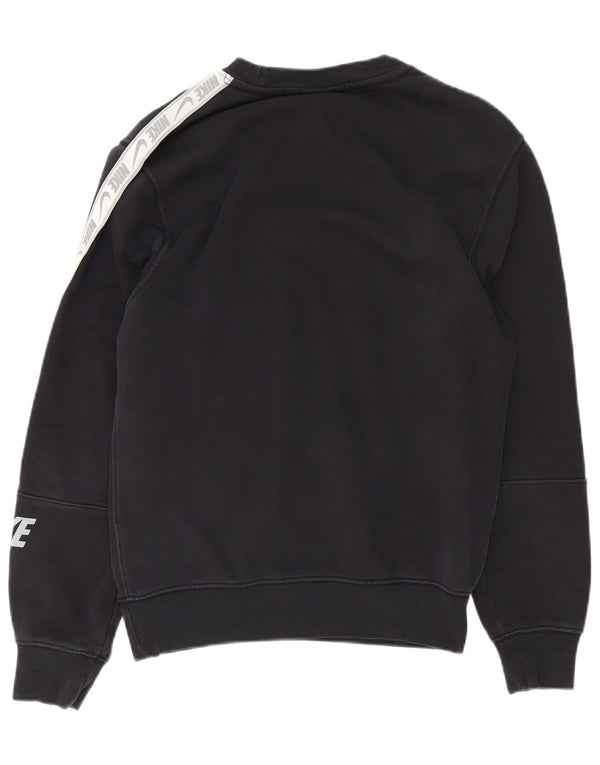 Nike Herre Grafisk Standard Fit Sweatshirt Jumper XS Sort Colourblock