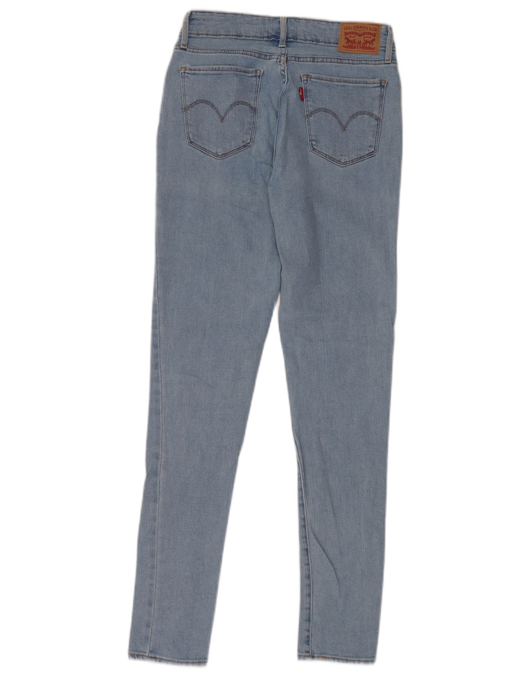 LEVI'S Dame 711 Skinny Jeans W28 L30 Blå Bomuld