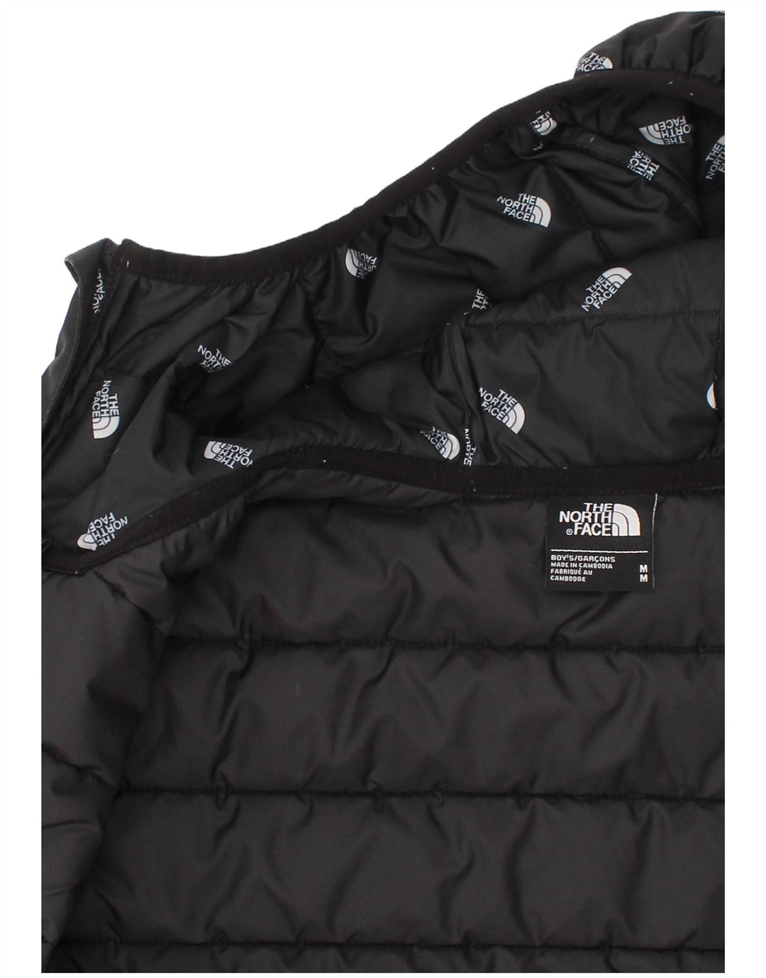 The North Face Boys Grafisk, hættepolstret jakke 9-10 år Medium Sort
