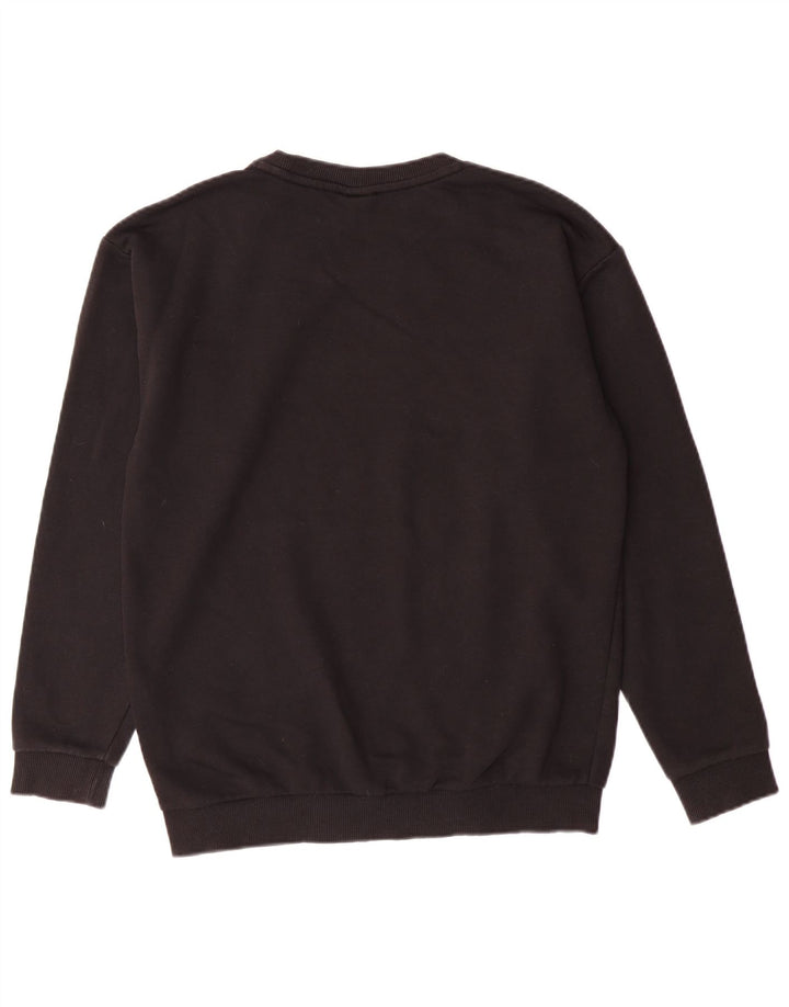 PUMA Dame Oversized grafisk sweatshirt Jumper UK 10 Lille Sort