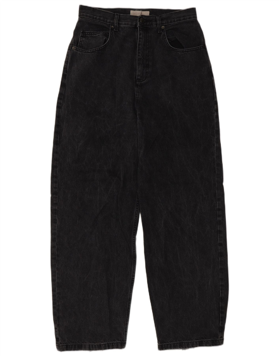 Topshop Dame Baggy Loose Jeans W30 L32 Sort Polyester